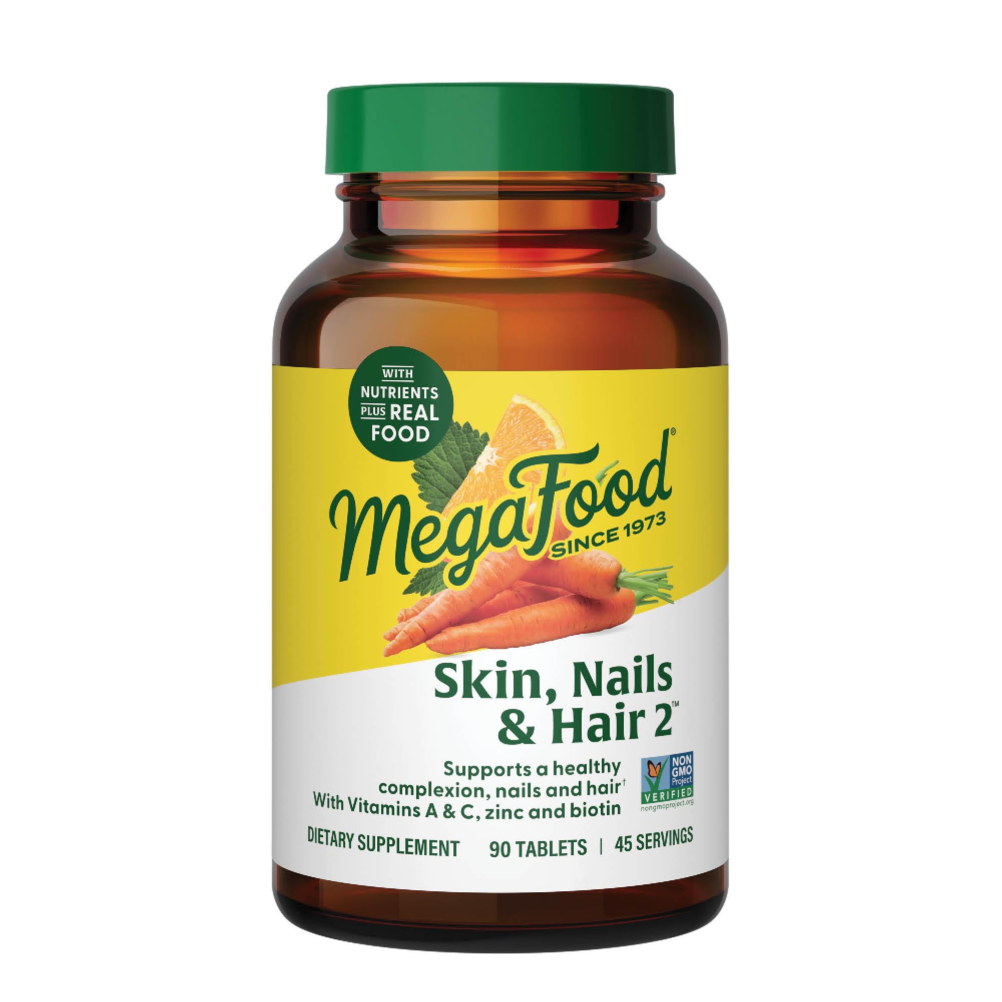 MegaFood Peau, Cheveux et Ongles 2 – bouteille, soutien potentiel pour cheveux et ongles