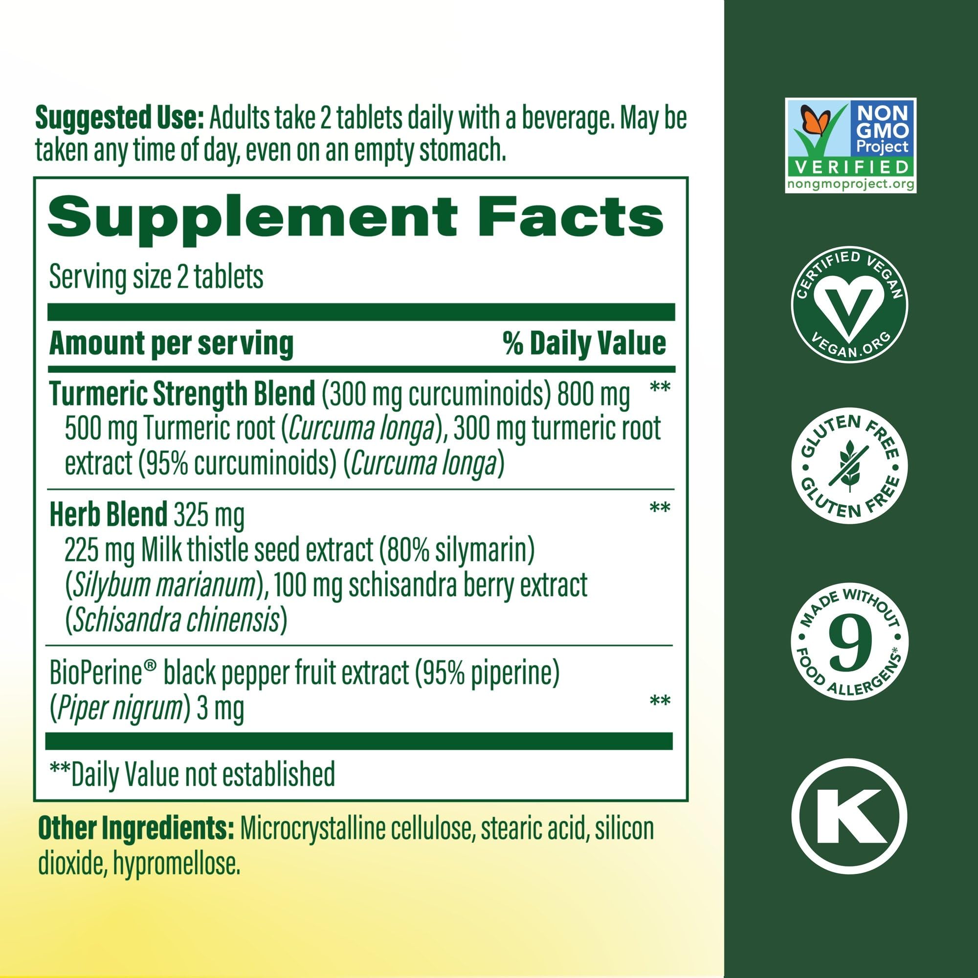 MegaFood Turmeric Curcumin Bioperine : capsules montrant absorption améliorée.