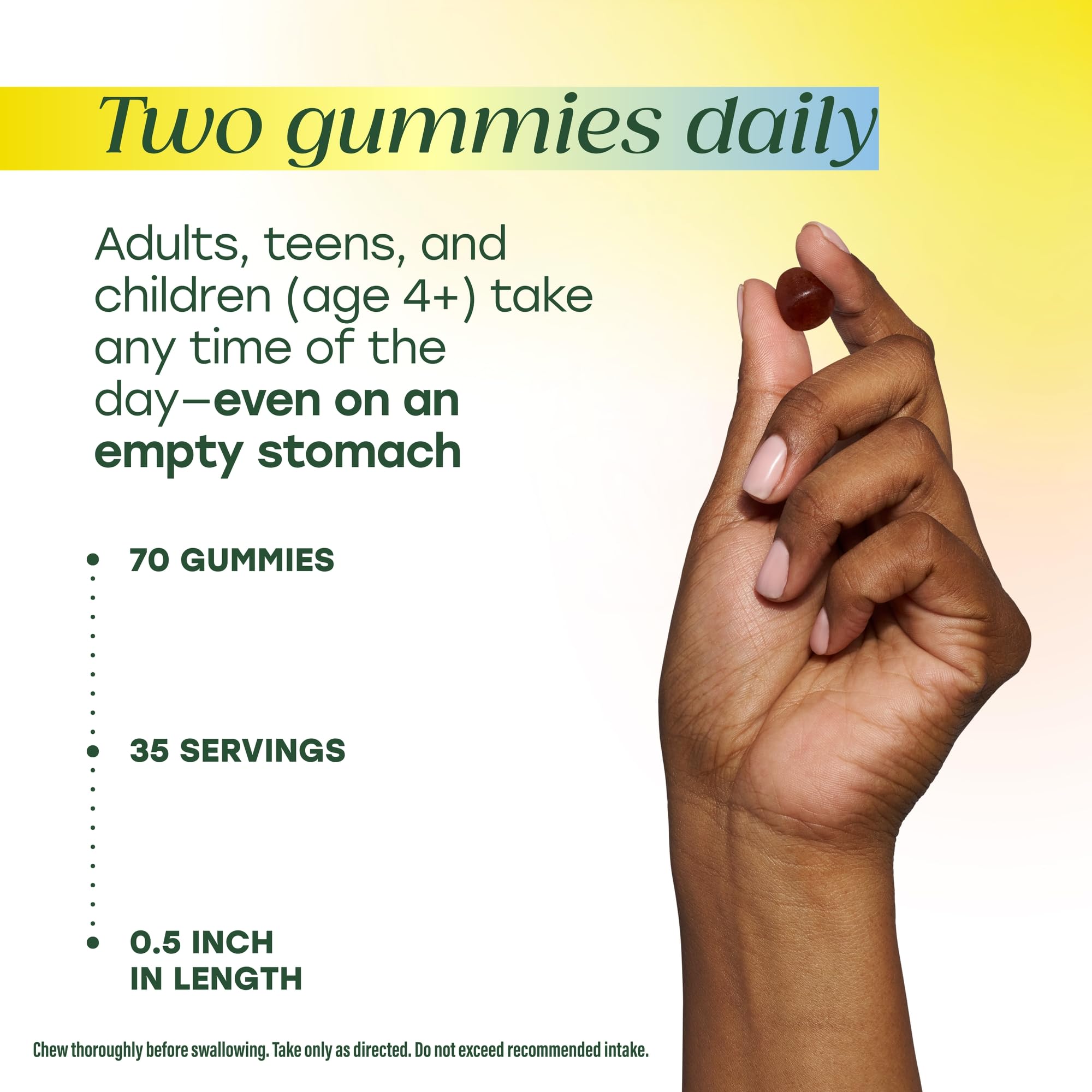MegaFood Vitamine D3 Gummies emballage biologique USDA et sans gluten.