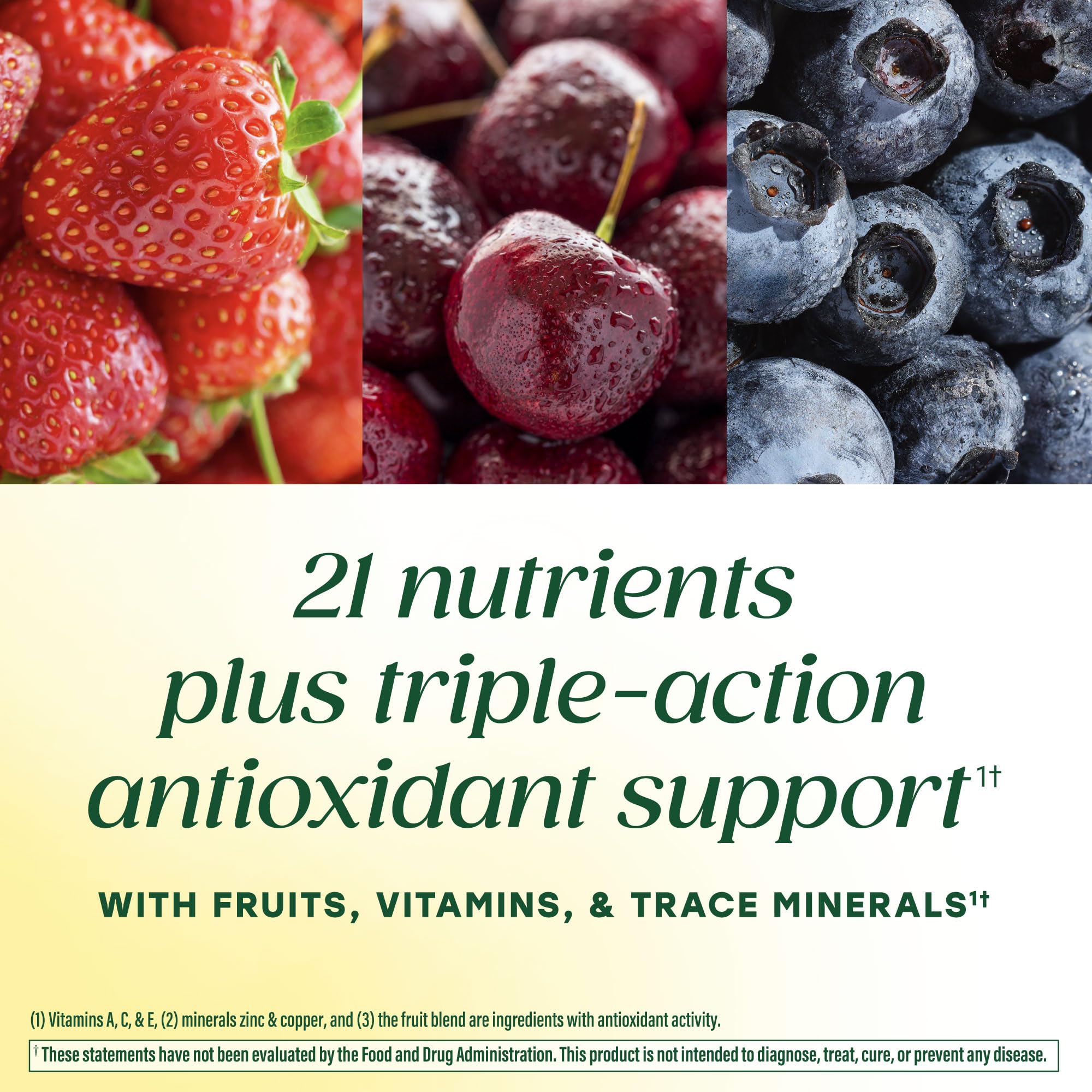 MegaFood Whole Body 55+ Gummies: saveur fraise naturelle et agréable.