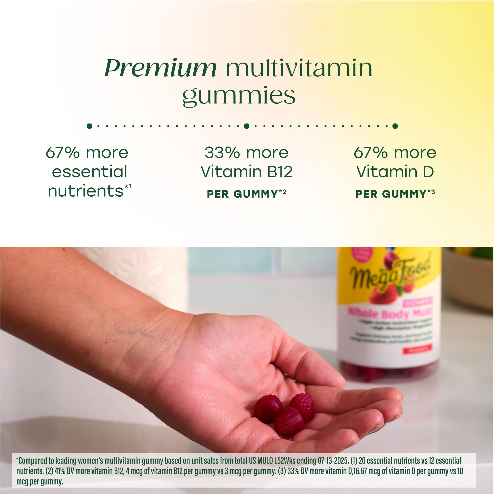 MegaFood gommes cœur et énergie, formule pratique pour le quotidien.