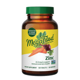 MegaFood Zinc – bouteille de comprimés fermentés pour le soutien immunitaire potentiel.