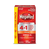 Megared Advanced 4-en-1 : bouteille de gélules Omega-3 pour le cœur et la vitalité.