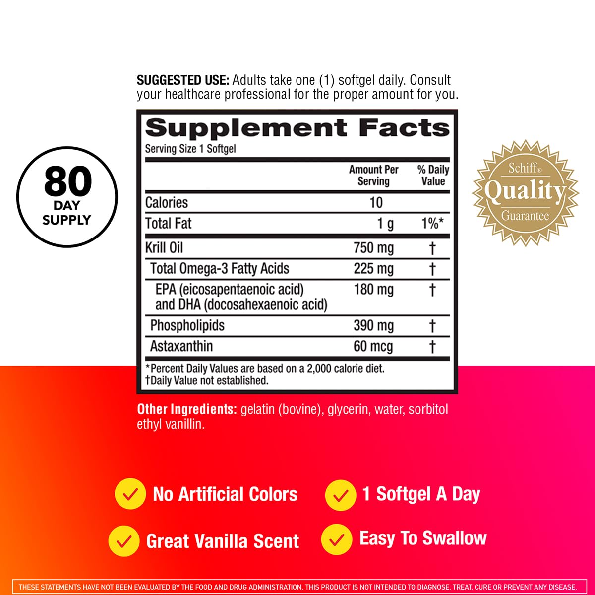 Astaxanthine et oméga-3 MegaRed, composition antioxydante.