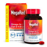 MegaRed bouteille omega3-poisson-krill 500 mg pour une consommation quotidienne pratique.