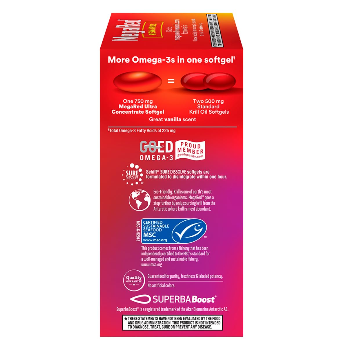 Emballage MegaRed 2 paquets, pratique pour usage régulier.