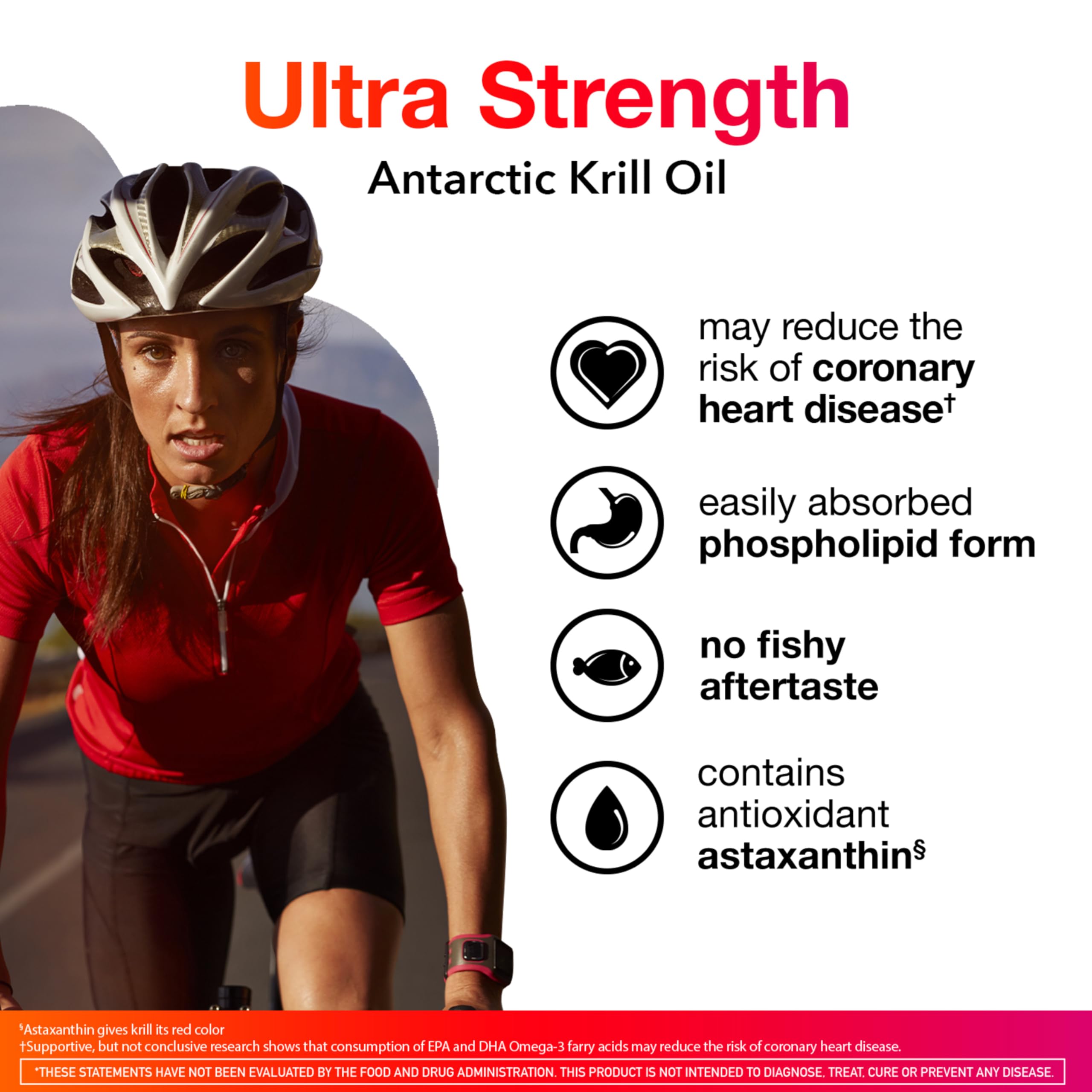 Megared Krill Oil Antarctique : capsules visibles, absorption améliorée par les phospholipides.