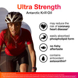 Megared Krill Oil Antarctique : capsules visibles, absorption améliorée par les phospholipides.