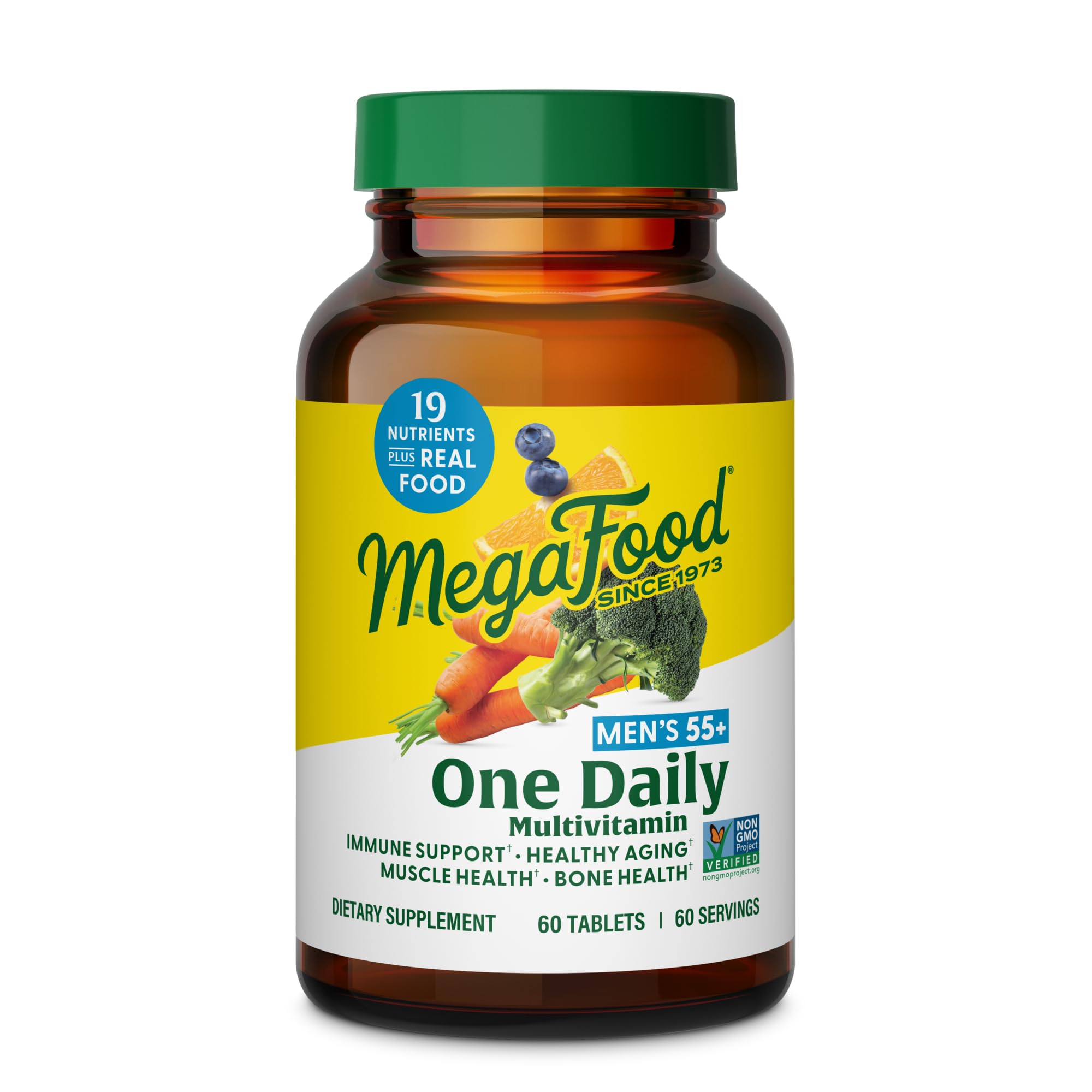 MegaFood Multivitamine Homme 55+ — pilules: soutien énergétique potentiel au quotidien.