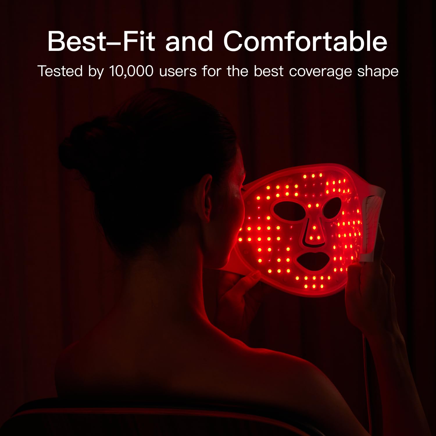 MEGELIN Masque LED rouge visage design-compact: rangement discret et transport facile.