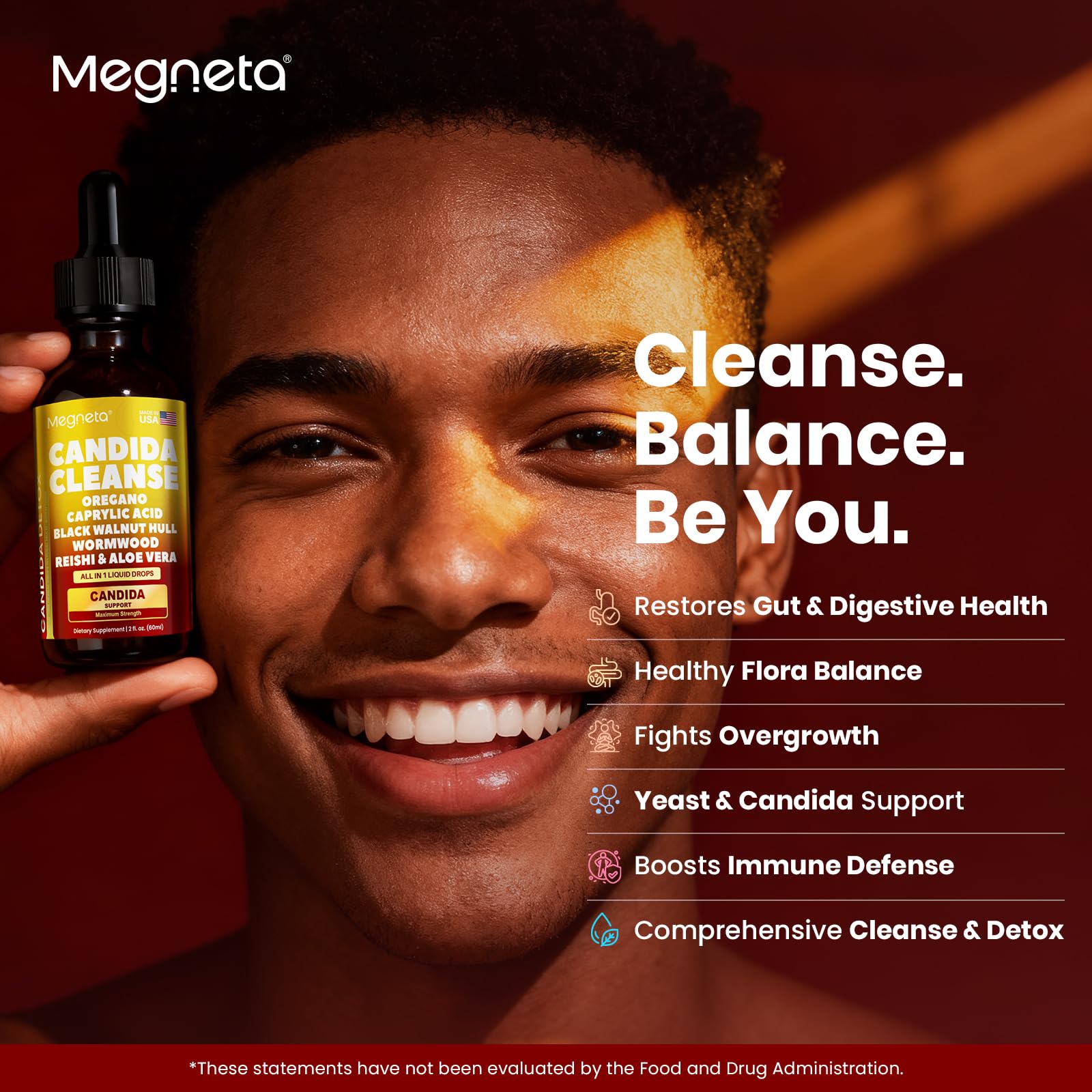 MEGNETA Candida Cleanse – goutte-digestive: usage quotidien pratique.