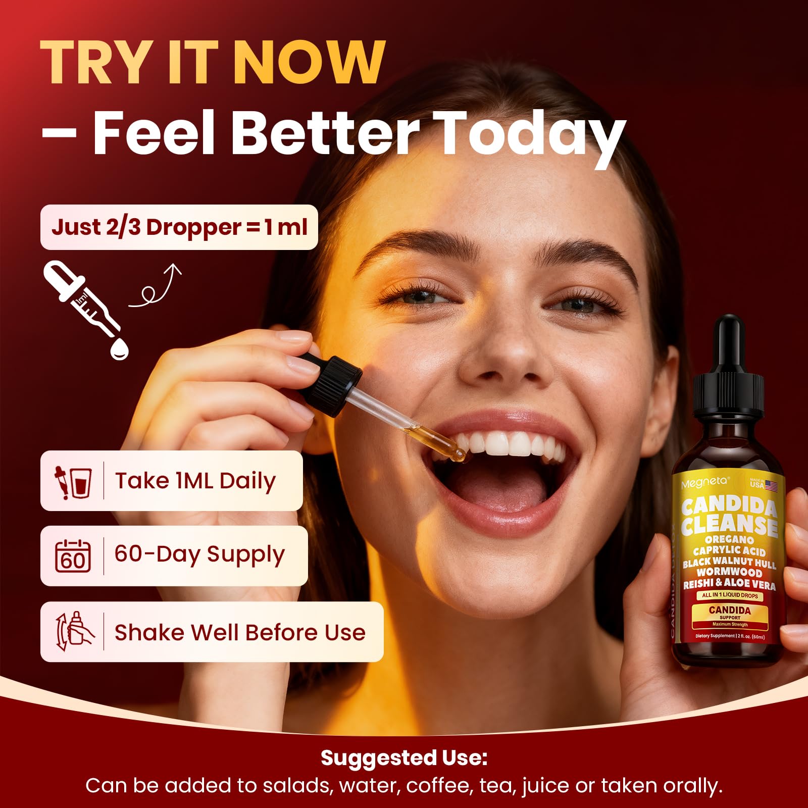 MEGNETA Candida Cleanse – usage-quotidien: routine digestive simple et efficace.