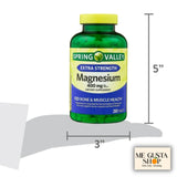 ME GUSTA SHOP Spring Valley Magnésium 400 mg – emballage sûr et épuré