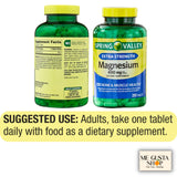 ME GUSTA SHOP Spring Valley Magnésium 400 mg – pilulier inclus