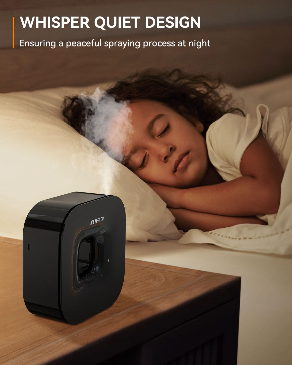 Arômes doux diffusés par MEIDI, expérience sensorielle relaxante.