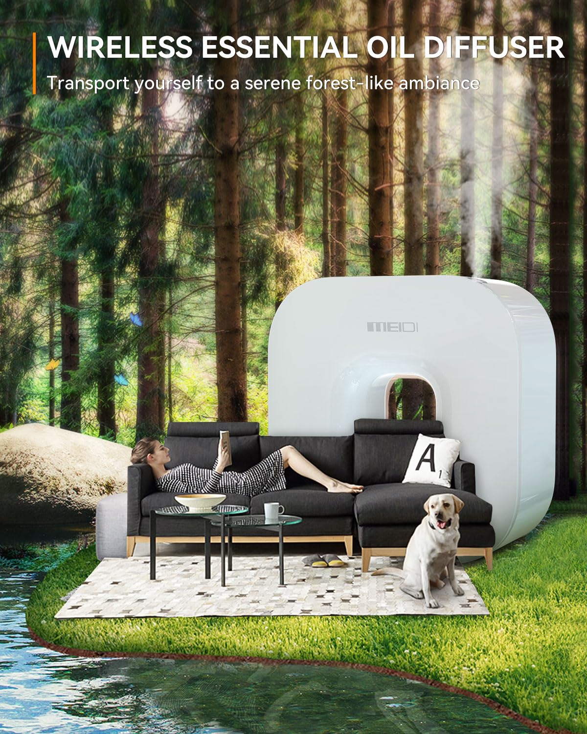 Utilisation polyvalente: maison, bureau, spa ou hôtel avec MEIDI.