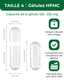 MéipaLien capsules vides HPMC, dissolution rapide en 15 minutes