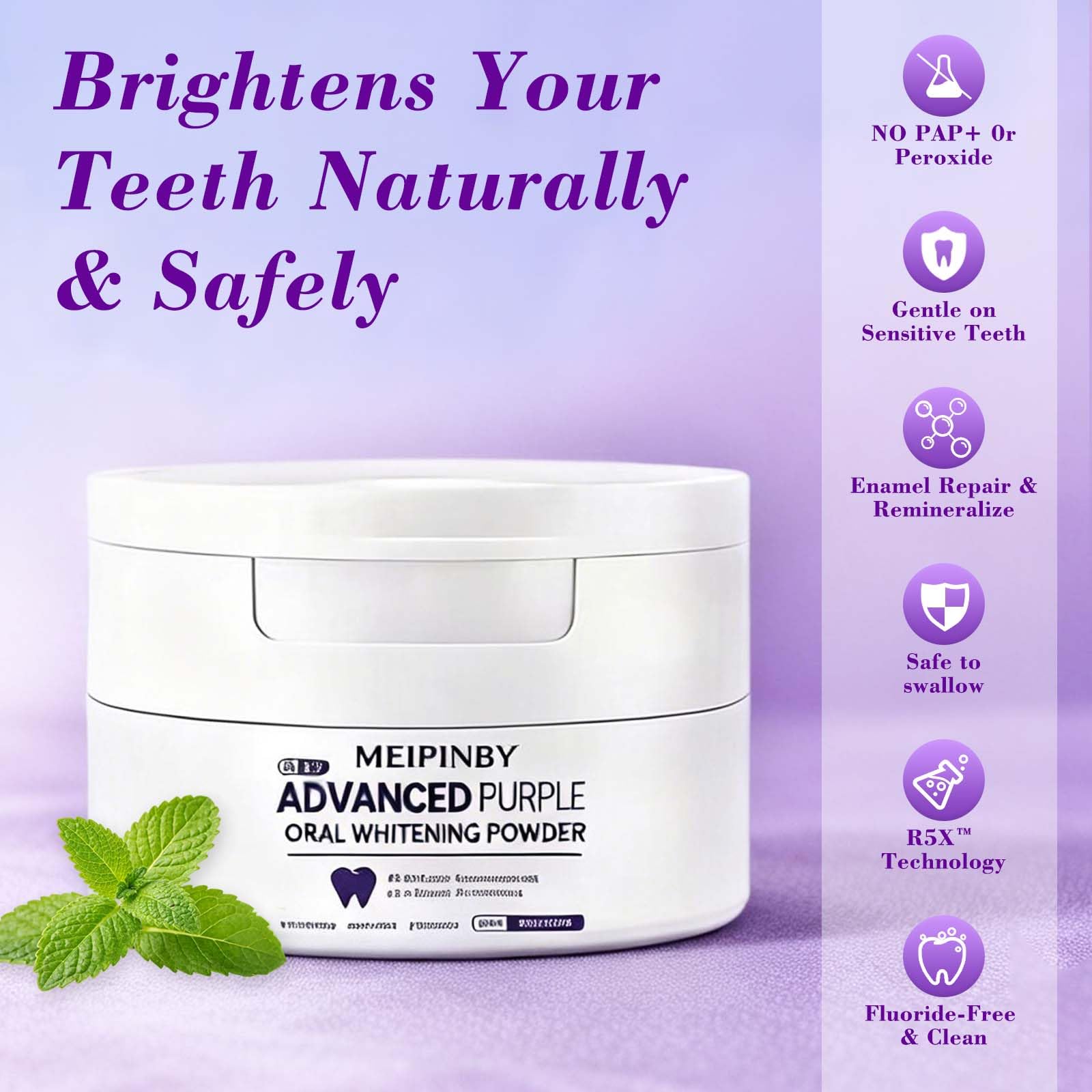 MEIPINBY poudre nano-hydroxyapatite restauration émail, renforce l'émail et soutient les dents