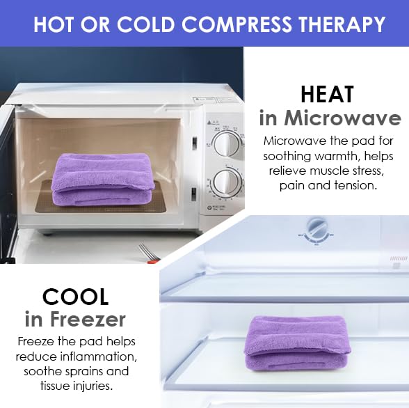 MEISENHOME compresse chaude ou froide violet, usage polyvalent pour le corps.