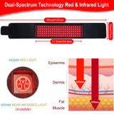 Meiye bandeau rouge 660nm sur le dos pour récupération musculaire potentielle.