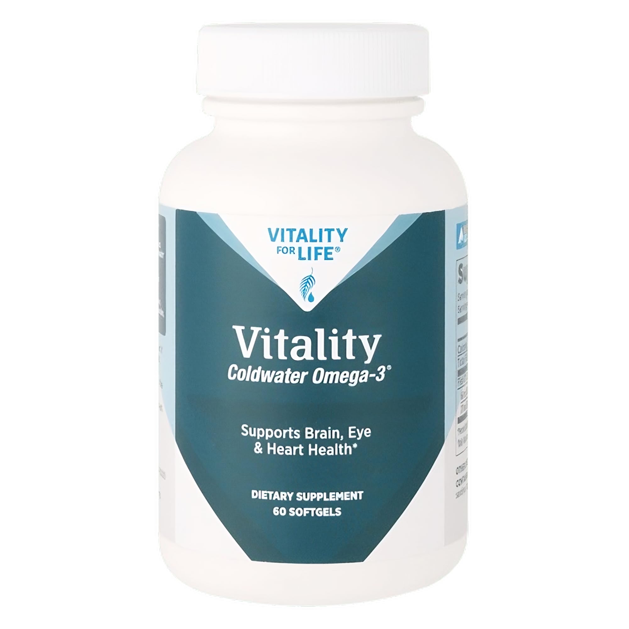 Melaleuca Coldwater Omega-3 – bouteille et étiquette nettes, soutien potentiel au bien-être quotidien.