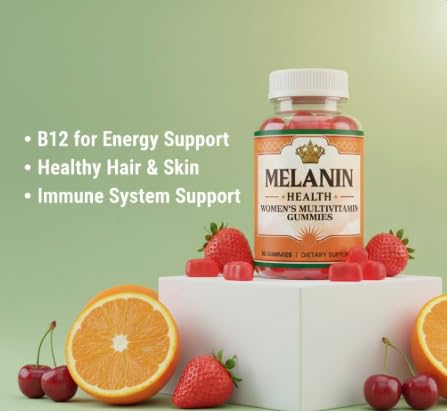 Emballage sans gluten affichant le logo Melanin Health.