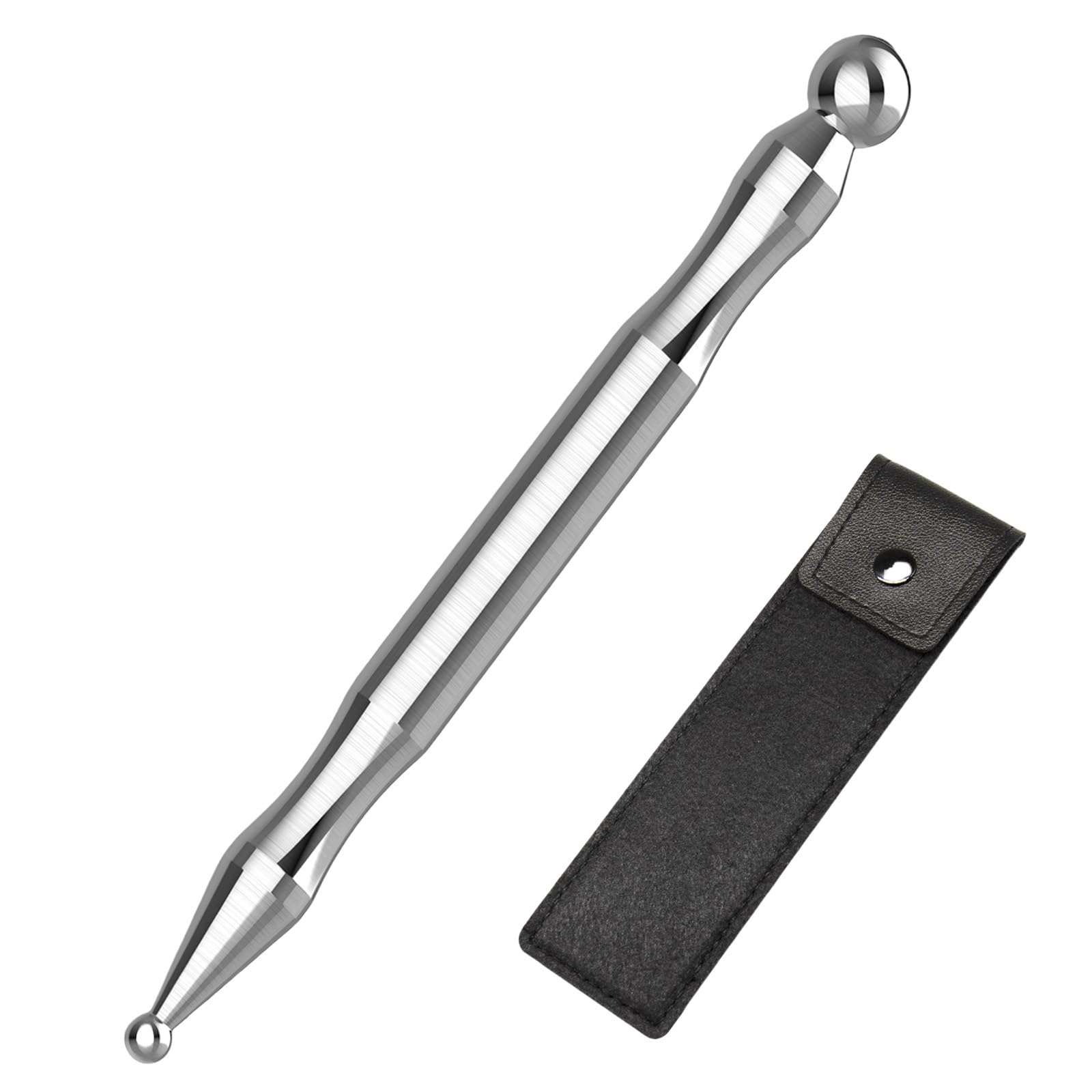 Stylo Melonsun en acier inoxydable pour relief ATM et massage précis du visage.