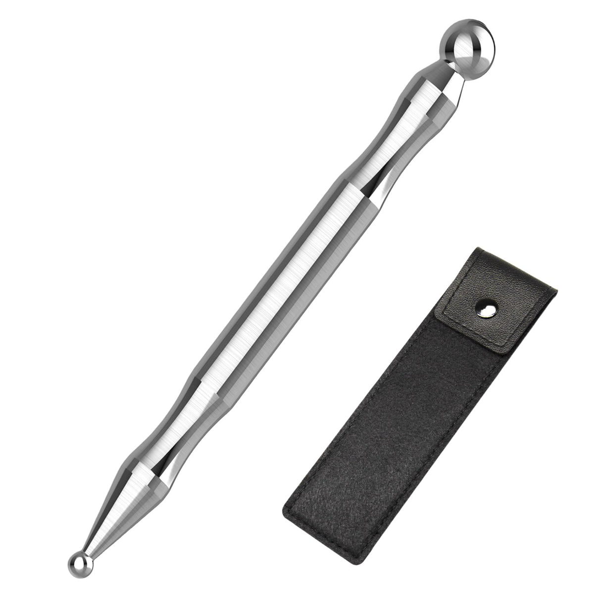 Stylo Melonsun en acier inoxydable pour relief ATM et massage précis du visage.