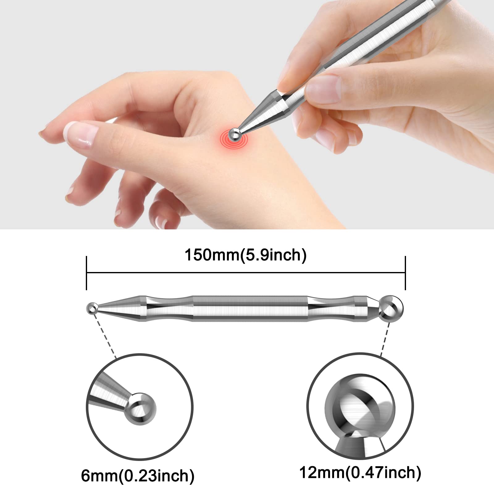 Stylo Melonsun massage tout-corps utilisé sur le cou et les épaules.