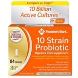 Gélules probiotiques 5x de Member's Mark dans un flacon, soutien digestif potentiel.