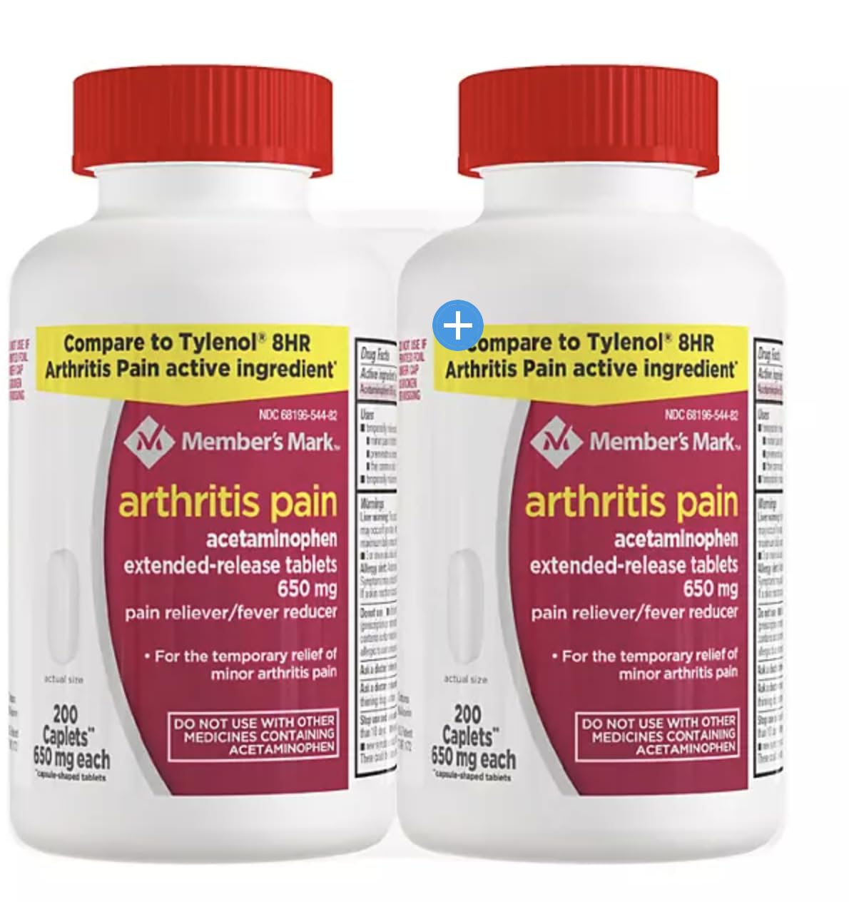Member's Mark – bouteille de soulagement pour arthrite, usage quotidien et pratique.