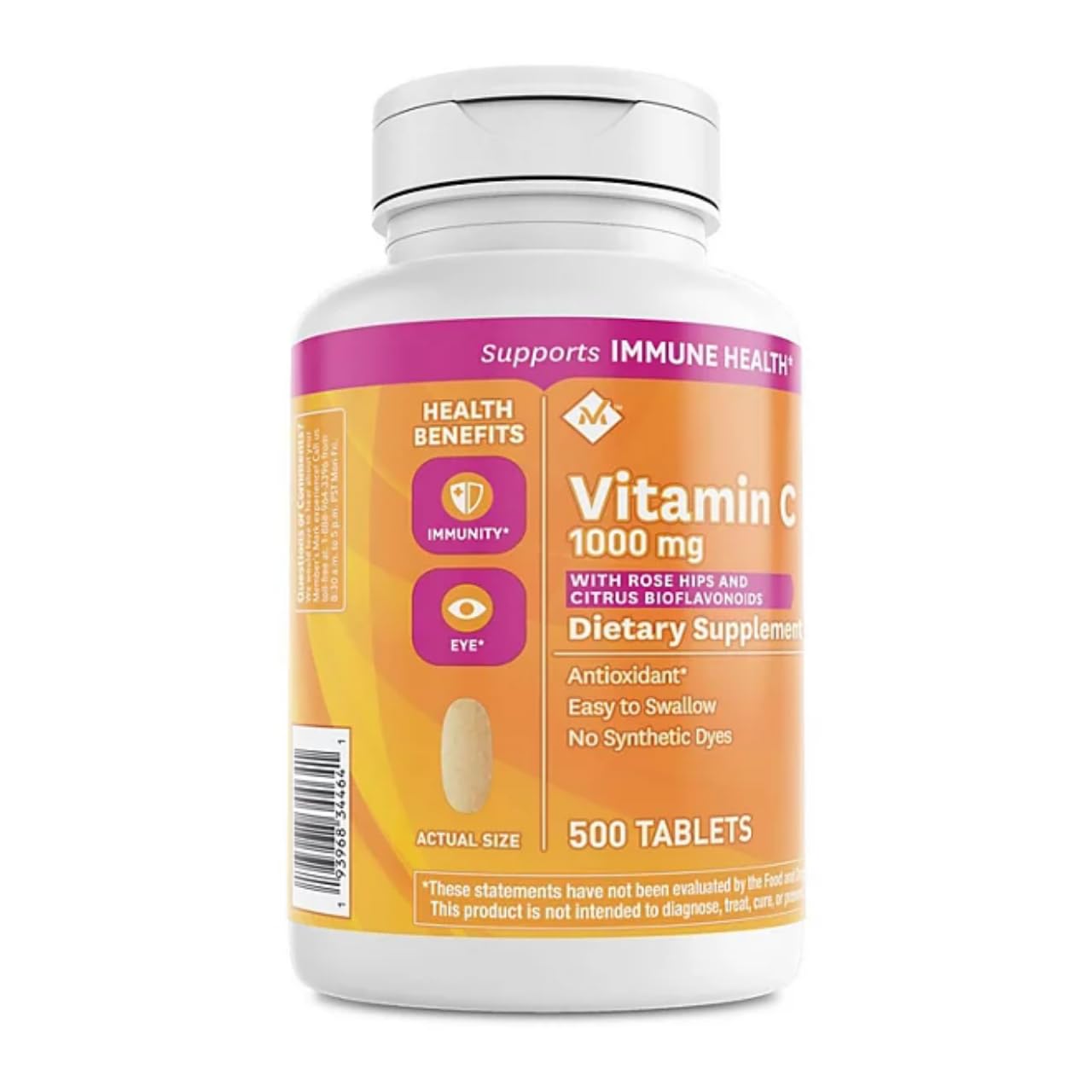 Member's Mark Vitamine C 1000 mg – bioflavonoïdes des agrumes et capsules pratiques