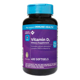 Member's Mark Vitamine D3 50 μg en bouteille, peut soutenir la santé osseuse et immunitaire.