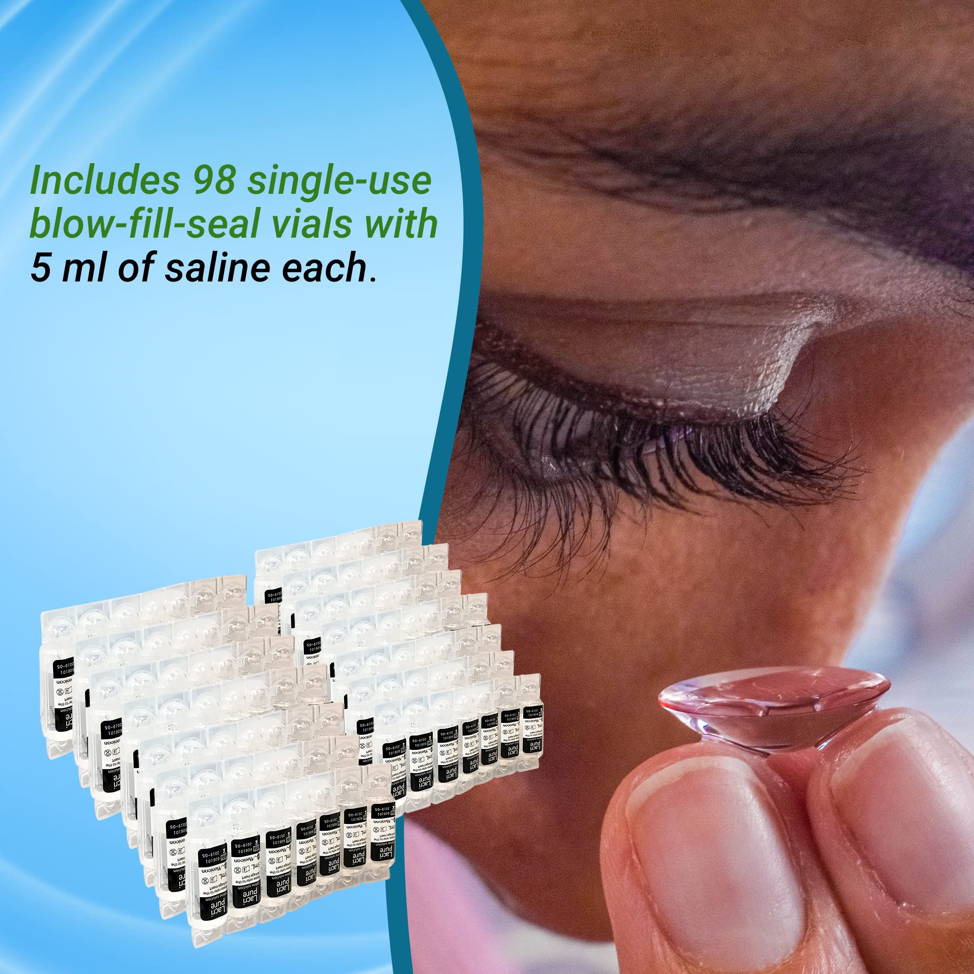 Menicon LacriPure: solution saline pour insertion lente et sécurisée.