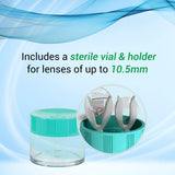 Menicon Progent: solution saline incluse pour rincer après nettoyage.