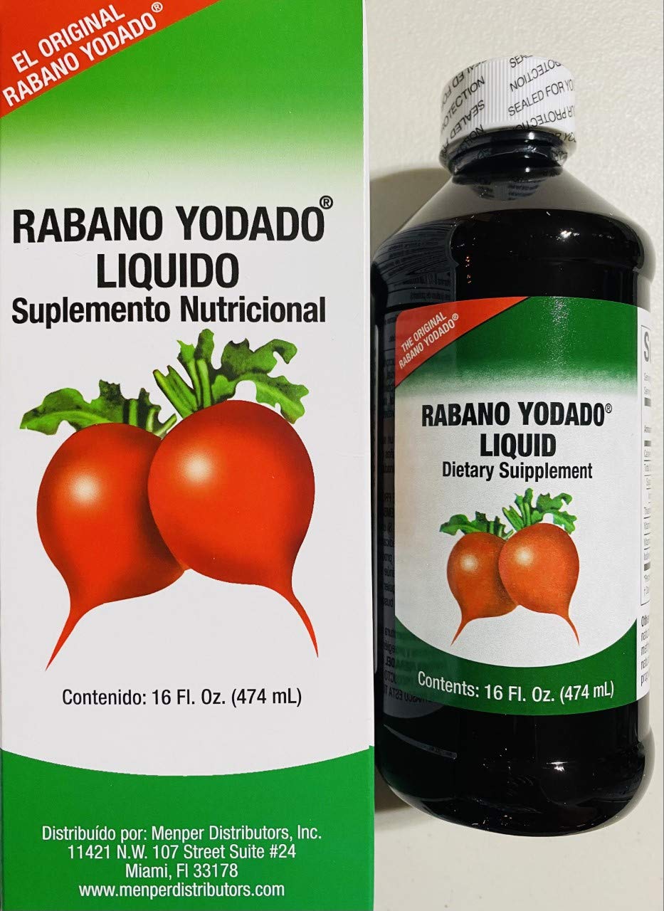 Menper Rabano Yodado bouteille versement pratique pour supplémentation quotidienne.