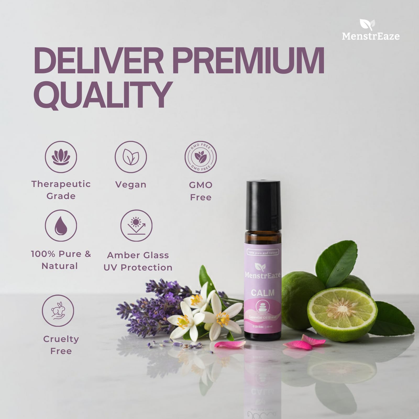 MenstrEaze Calm – huile de rose musquée base nourrissante pour la peau.
