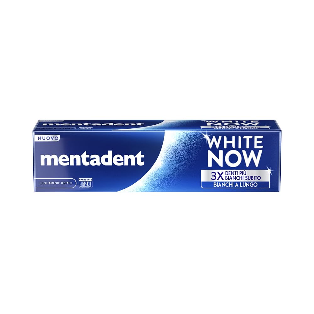 Mentadent - lumière bleue, effet visuel de blanchiment.