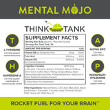Ingrédients clés de Mental Mojo affichés, soutien cognitif potentiel