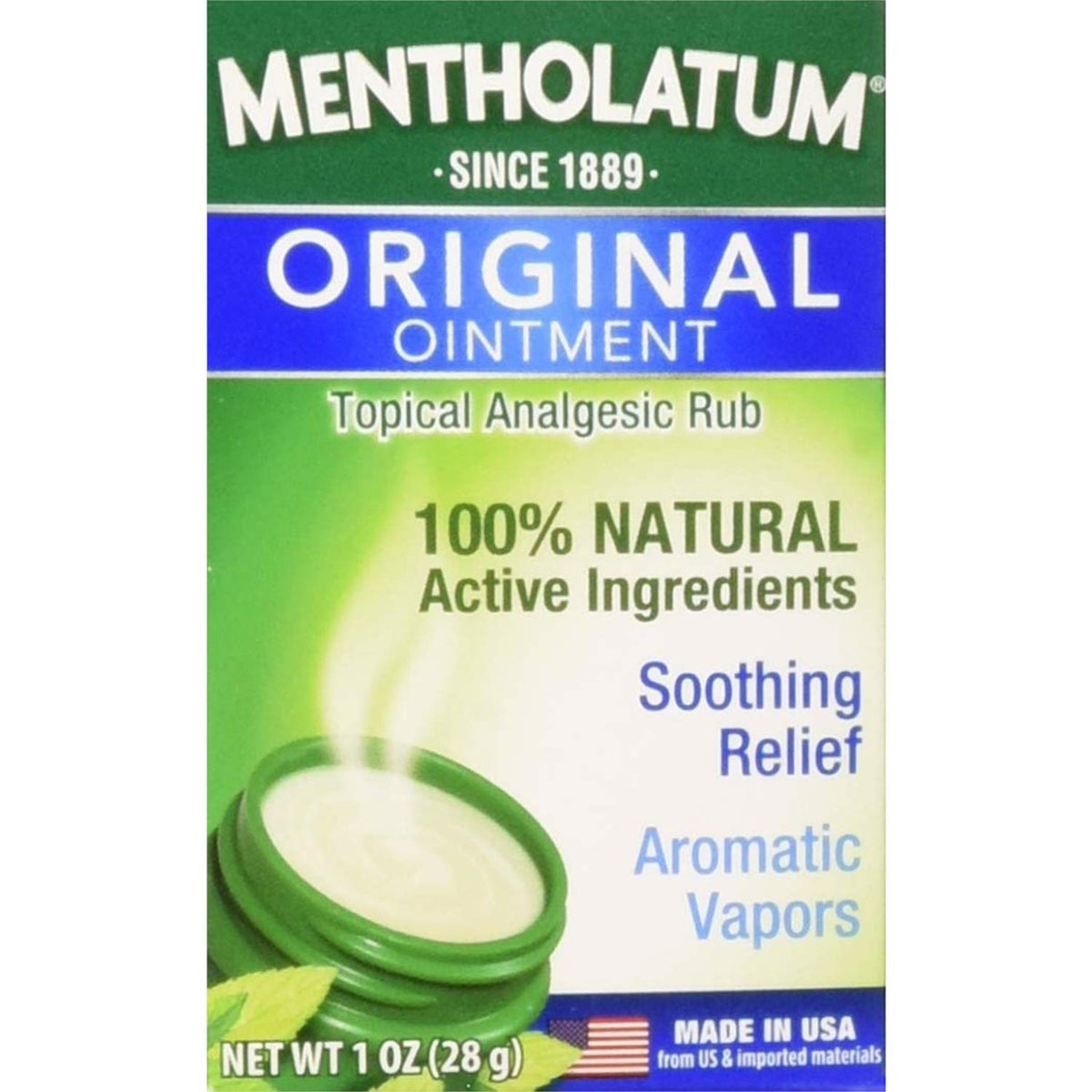 Mentholatum Original Pommade Poitrine: vapeurs rafraîchissantes pour mieux respirer.