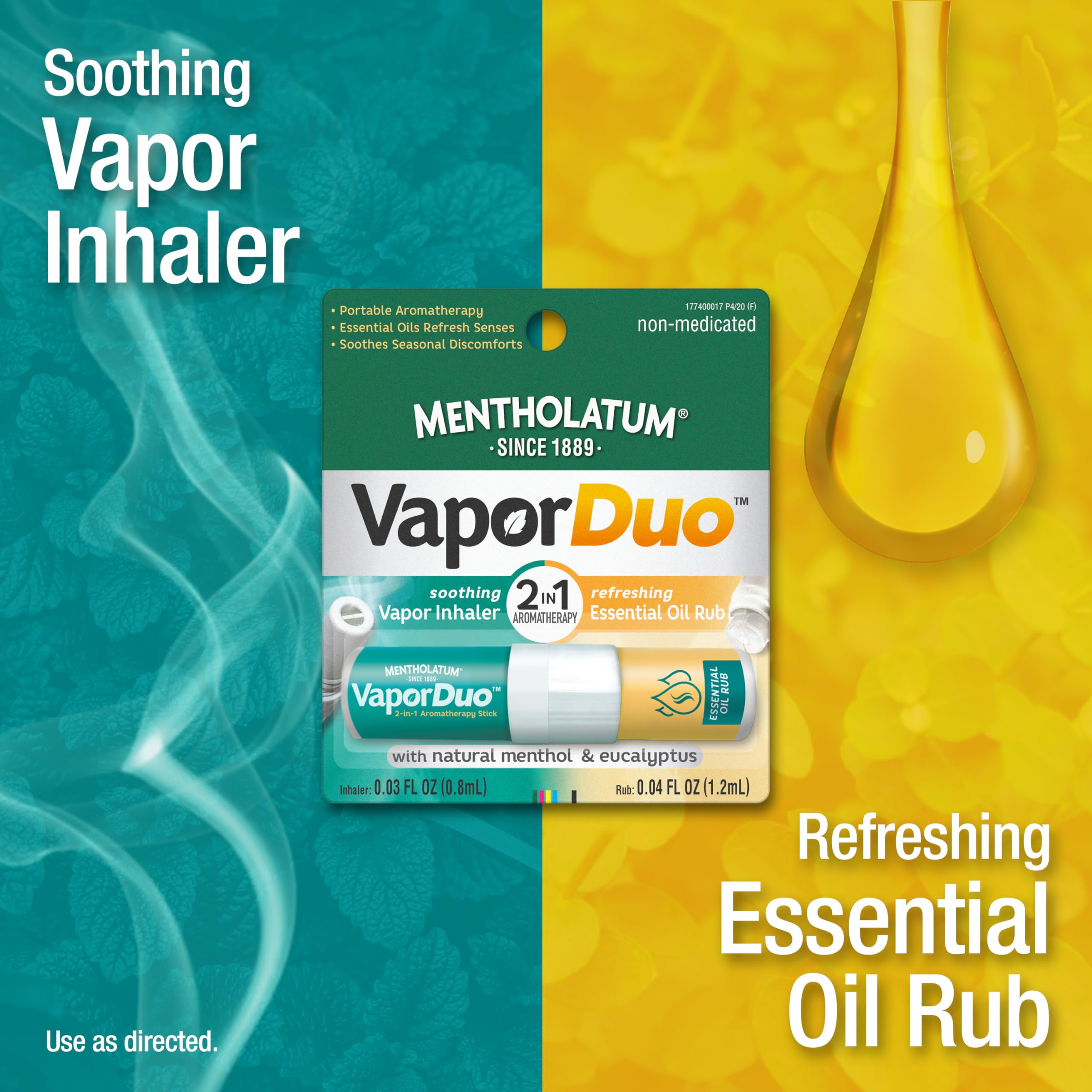 Mentholatum Vaporduo inhalateur à vapeur pratique pour une respiration plus fraîche.