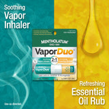 Mentholatum Vaporduo inhalateur à vapeur pratique pour une respiration plus fraîche.