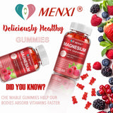 Gommes MENXI Magnésium: vitamine D3 et B6 pour absorption et métabolisme.