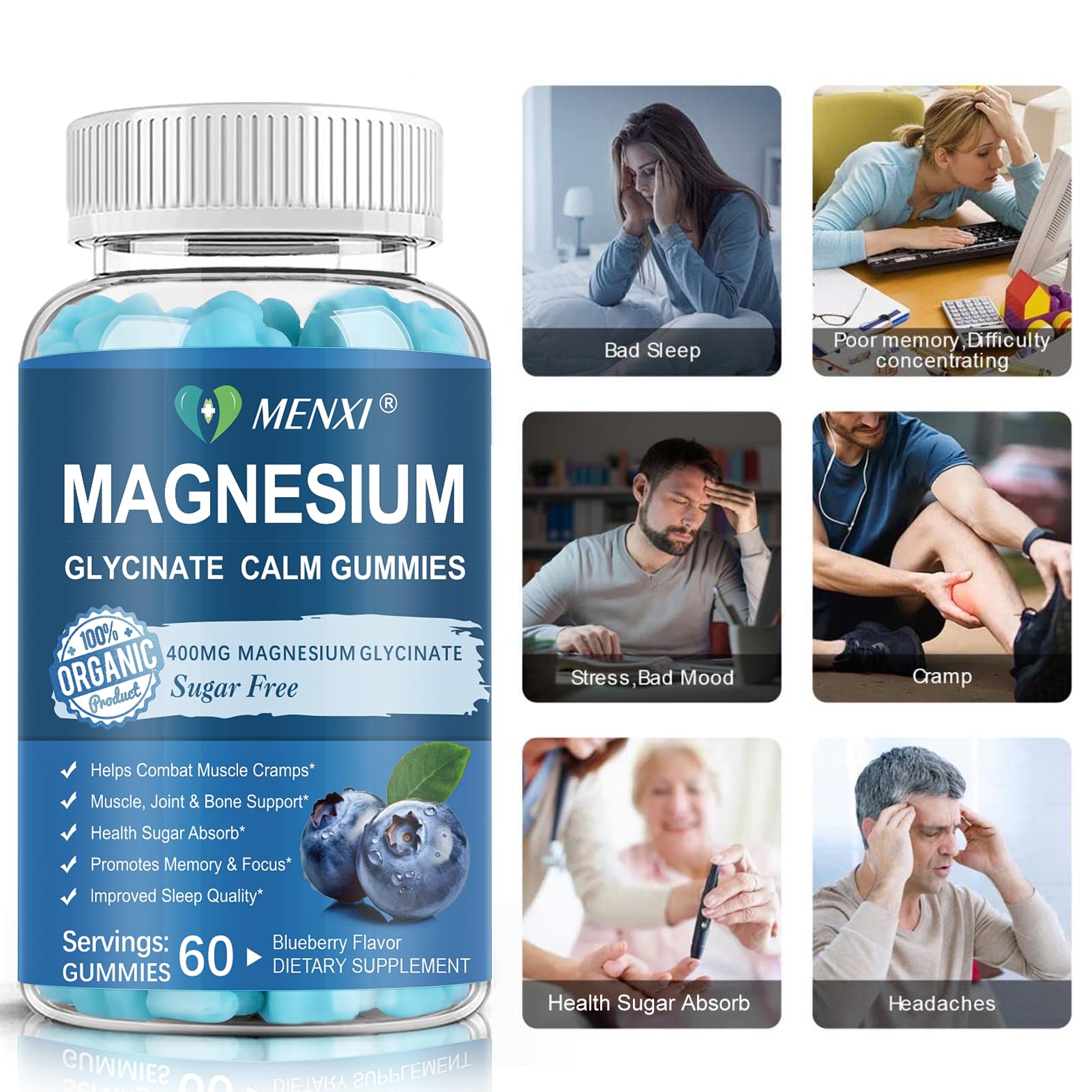 Formule MENXI Magnésie: glycinate et malate pour absorption potentielle et équilibre.