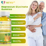 MENXI Magnésium Glycinate Gommes – saveur ananas, plaisir quotidien.