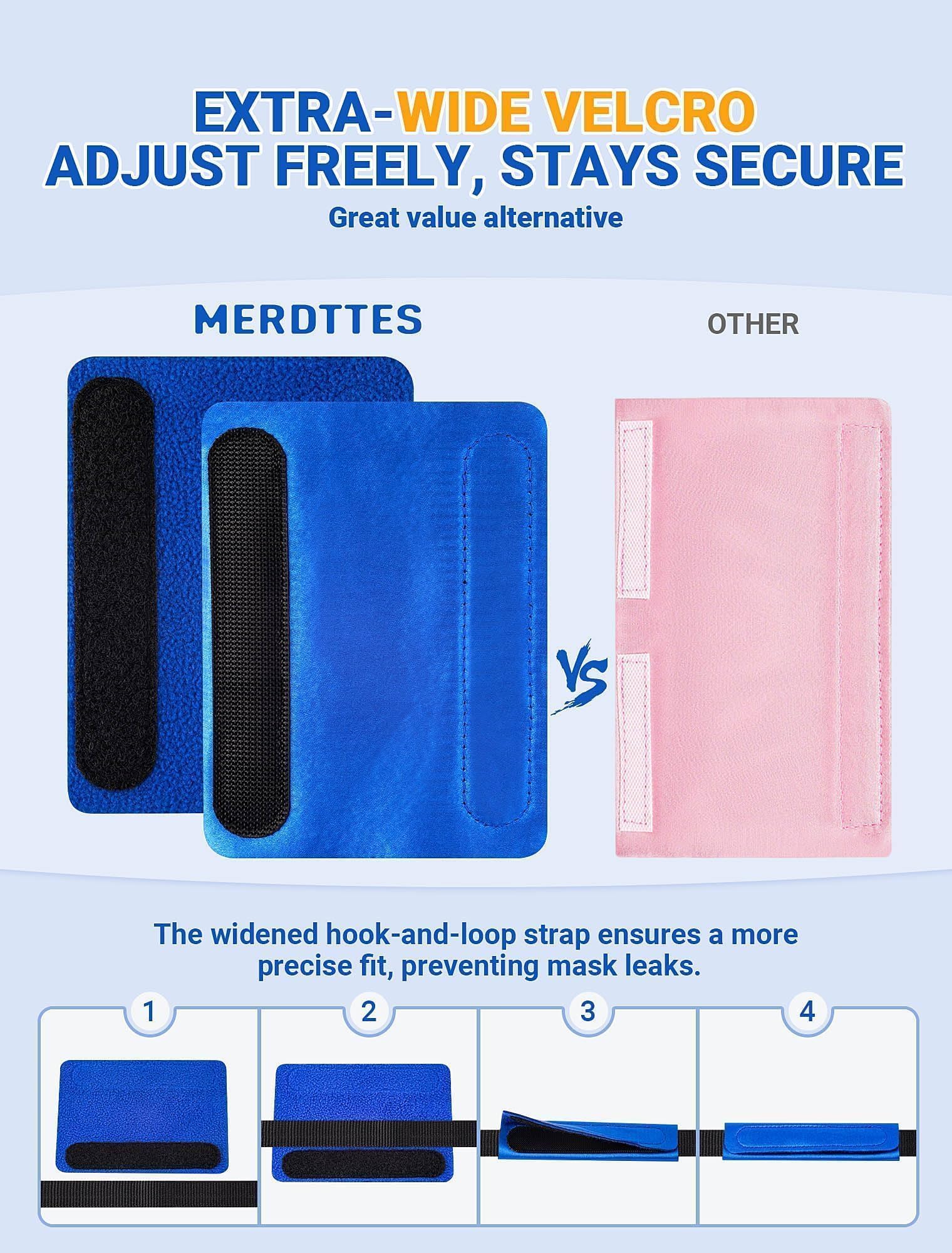 Ajustement universel CPAP MERDTTES assure un maintien fiable et réduction des fuites.
