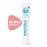 Meridol dentifrice 75ml tube, présentation simple et efficace.