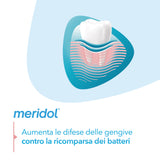 Meridol dentifrice gencives sensibles, douceur quotidienne.
