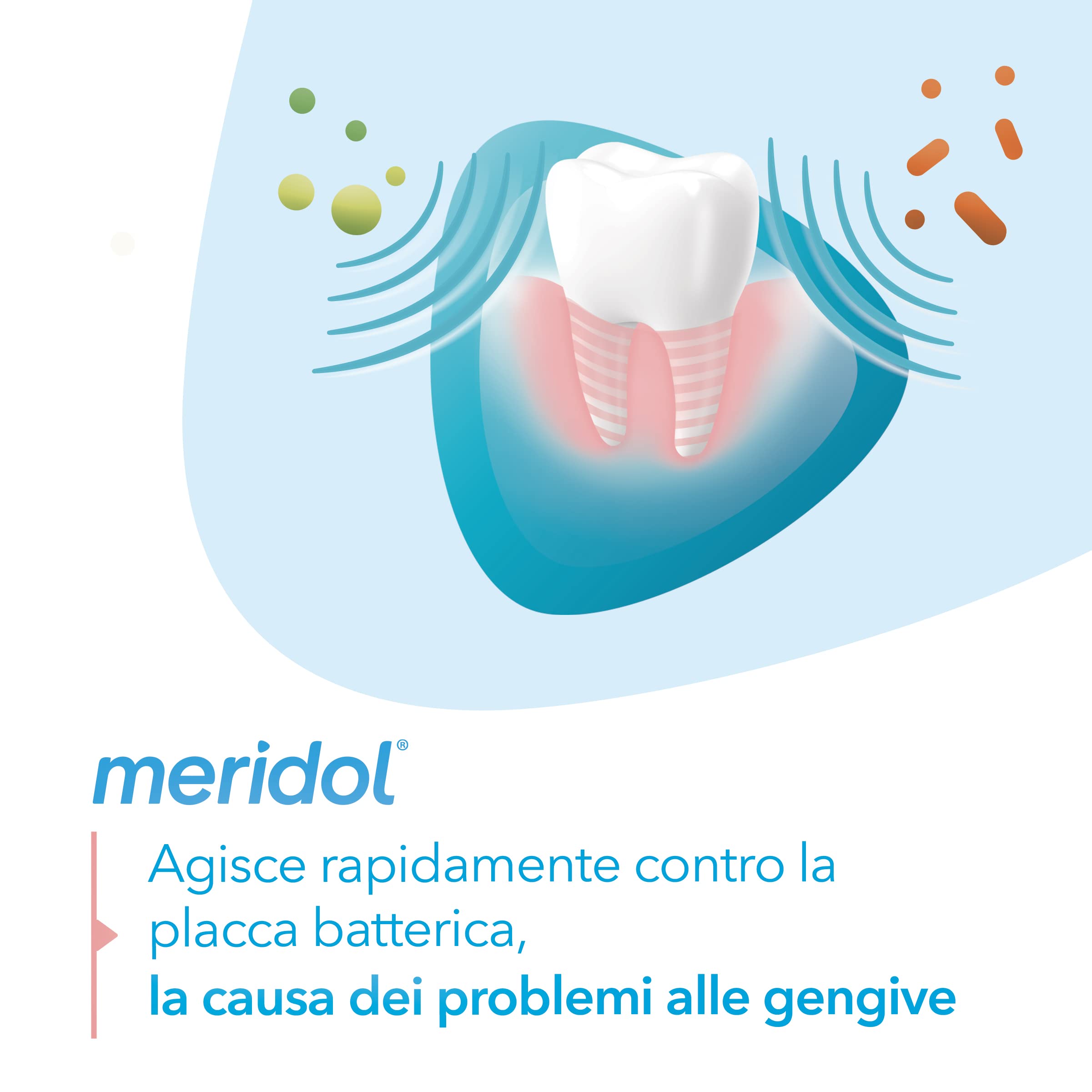 Meridol dentifrice haleine fraîche après chaque brossage.