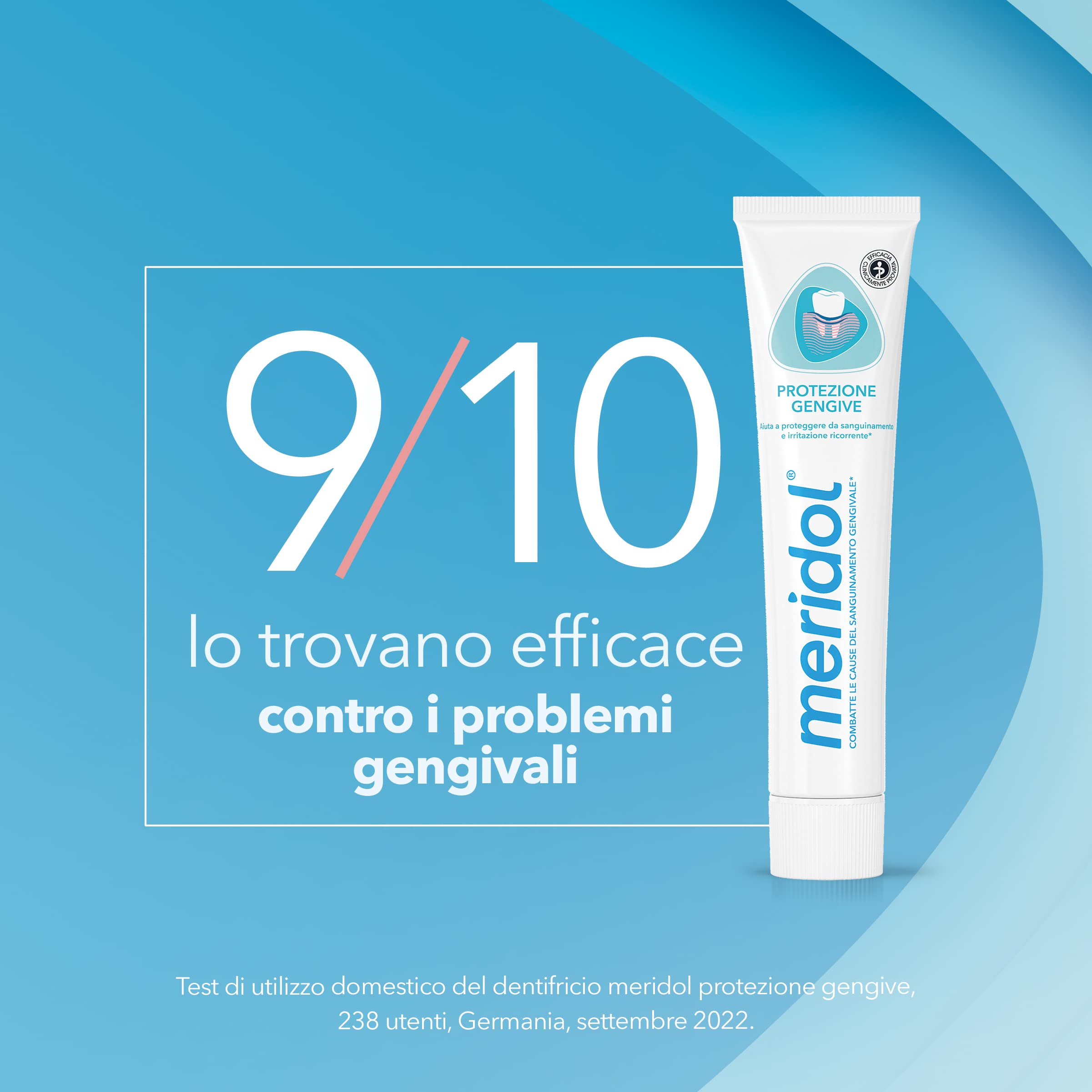 Meridol dentifrice sensation menthol, apporte une fraîcheur agréable.